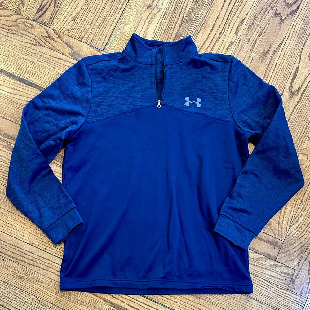 Under Armour Men's Armour Fleece 1/4 Zip pullover in blue